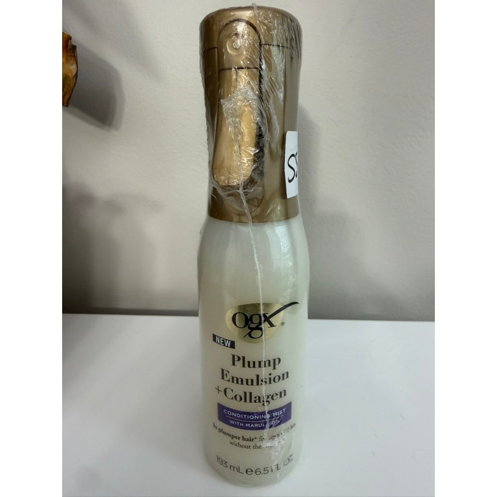 OGX Plump Emulsion Collagen Conditioning Mist 6.5oz 3pk Gold White NWT